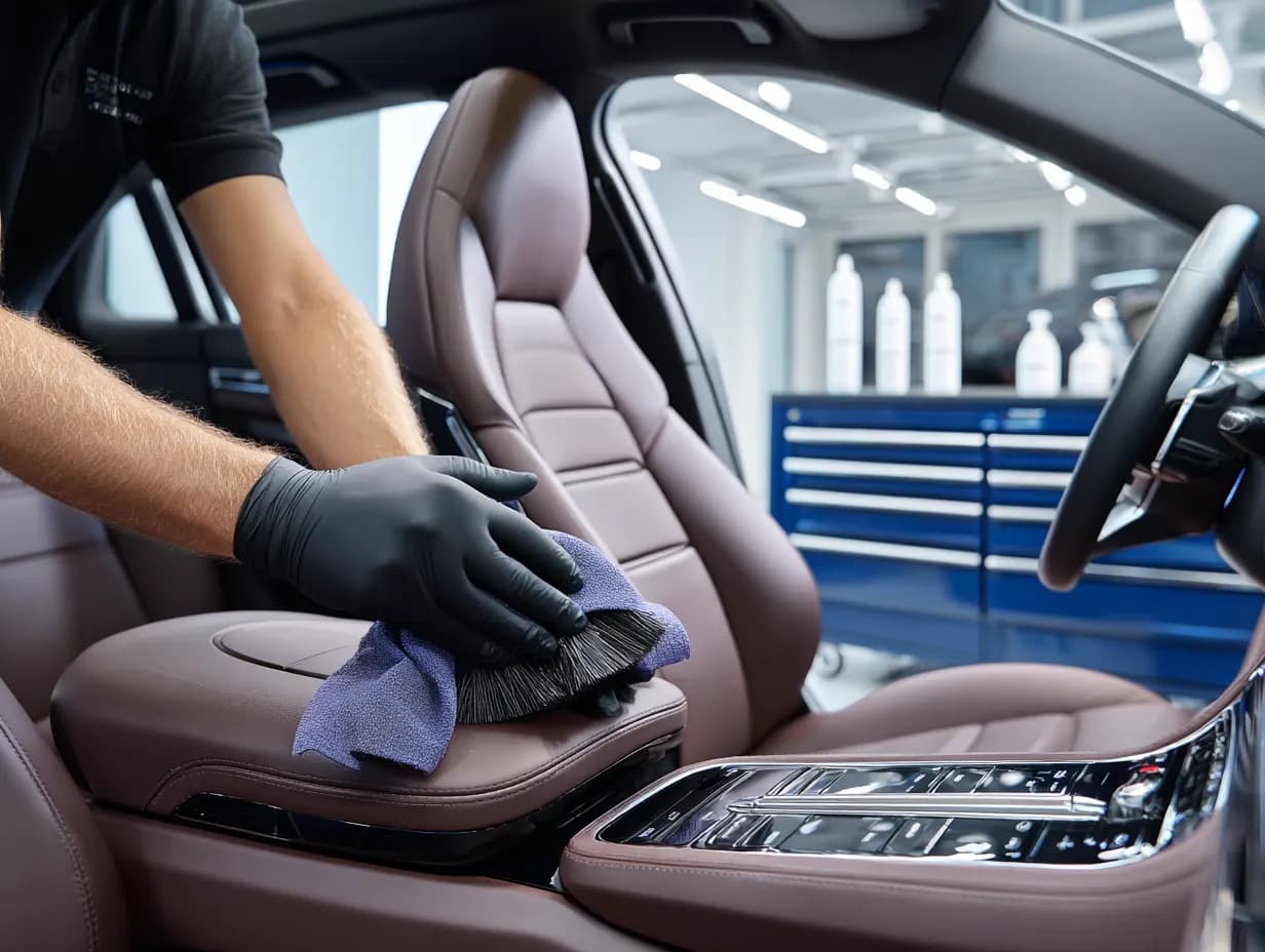 Профессиональная очистка тканевых сидений автомобиля от пятен в Домодедово