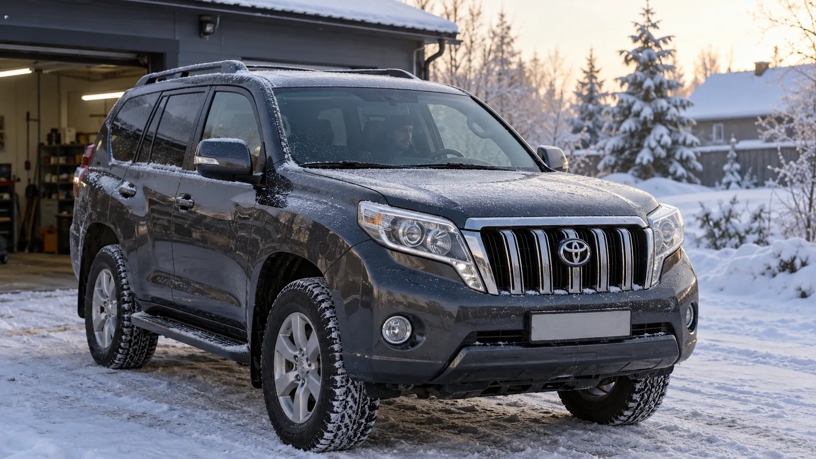 Toyota Land Cruiser Prado J150 на зимней стоянке