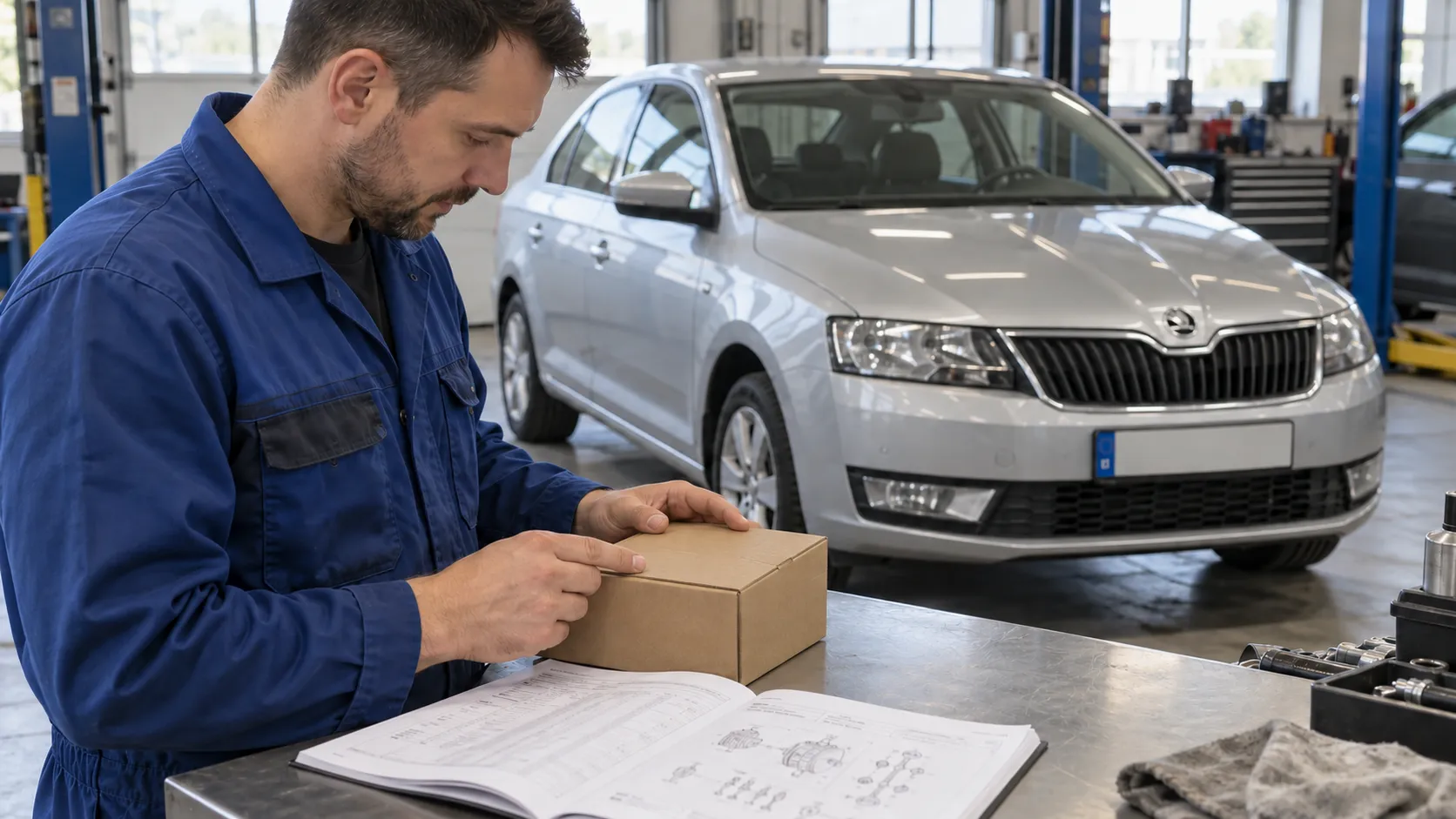 Подбор детали по каталогу для Skoda Rapid NH в мастерской