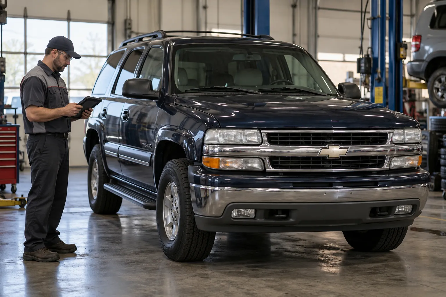 Chevrolet Tahoe перед диагностикой коробки передач
