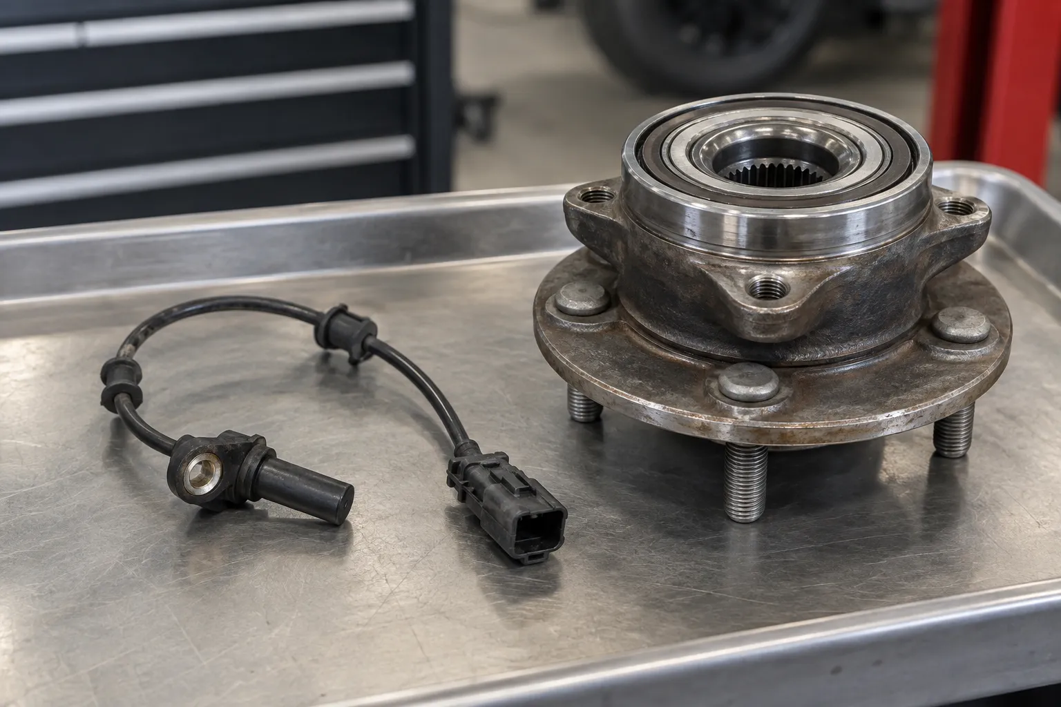 https://vistauto.ru/blog/abs-srabatyvaet-pered-ostanovkoy-na-suhoy-doroge-chto-proveryayutДатчик скорости колеса и ступичный узел на рабочем столе