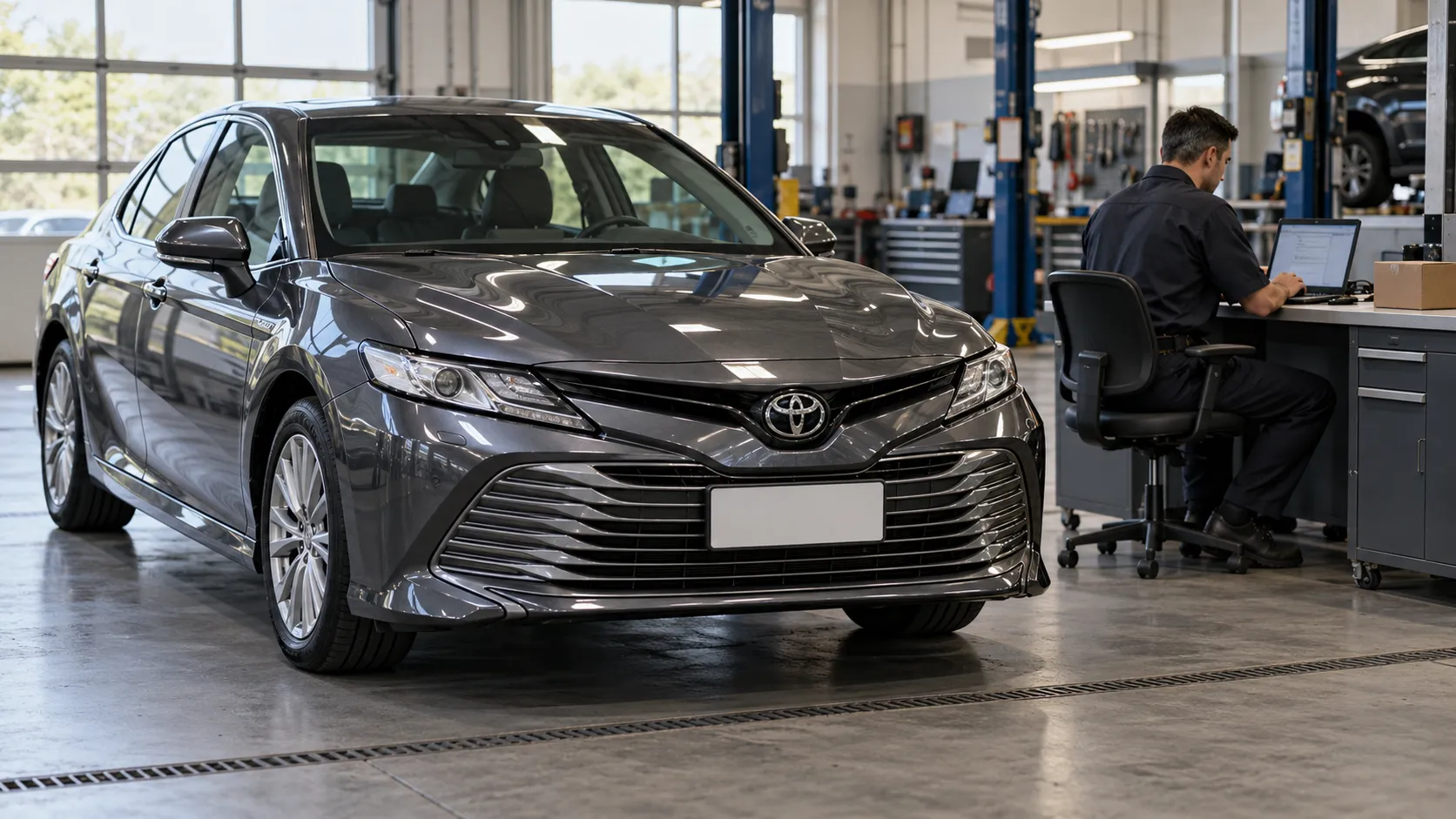 Проверка сервисной истории Toyota Camry XV70 в мастерской