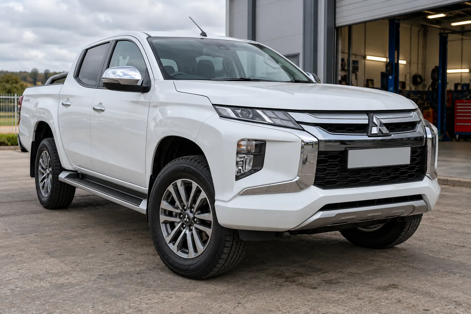 Mitsubishi L200 после рестайлинга у мастерской