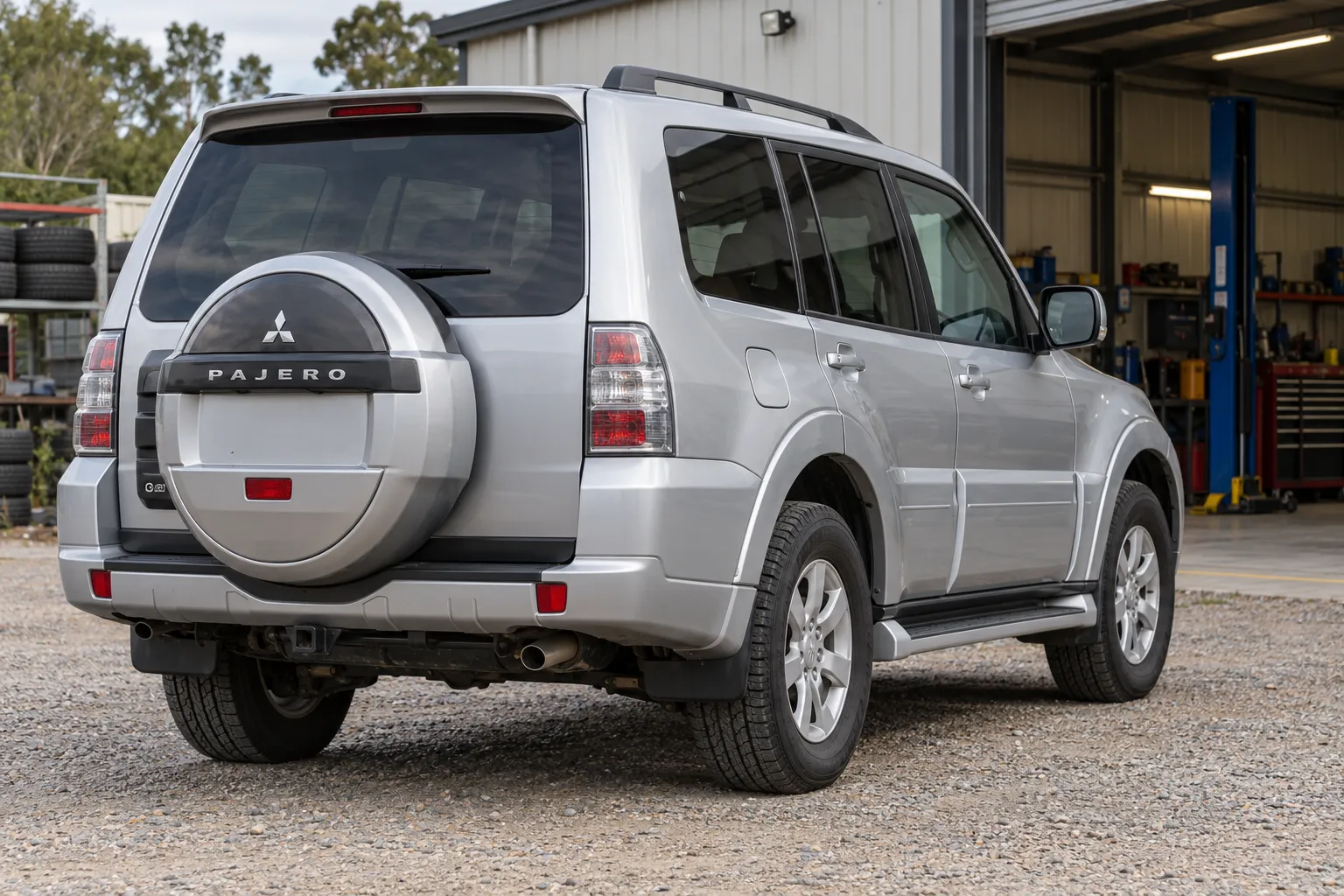 Mitsubishi Pajero IV на площадке у мастерской