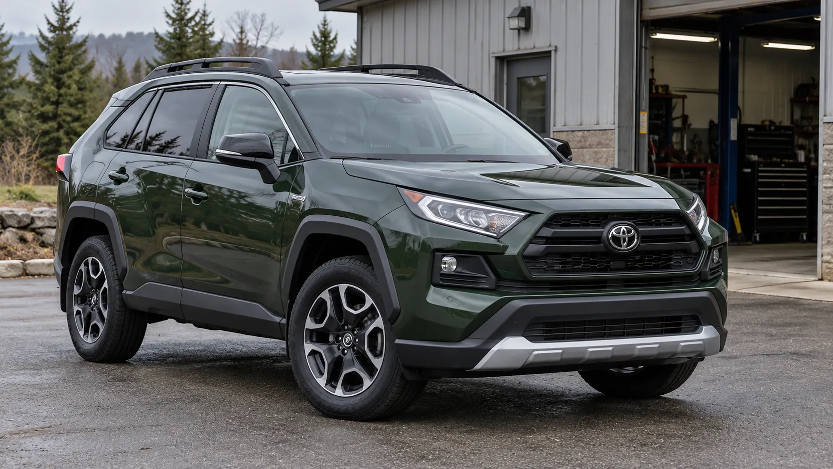 Toyota RAV4 пятого поколения у мастерской