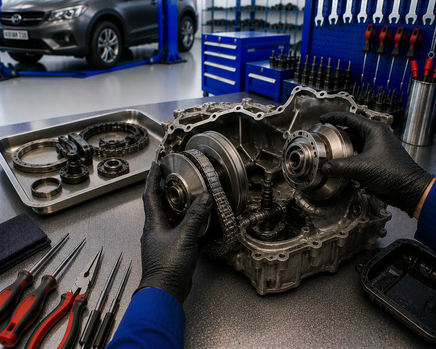 Установка совместимого вариатора CVT после диагностики трансмиссии автомобиля